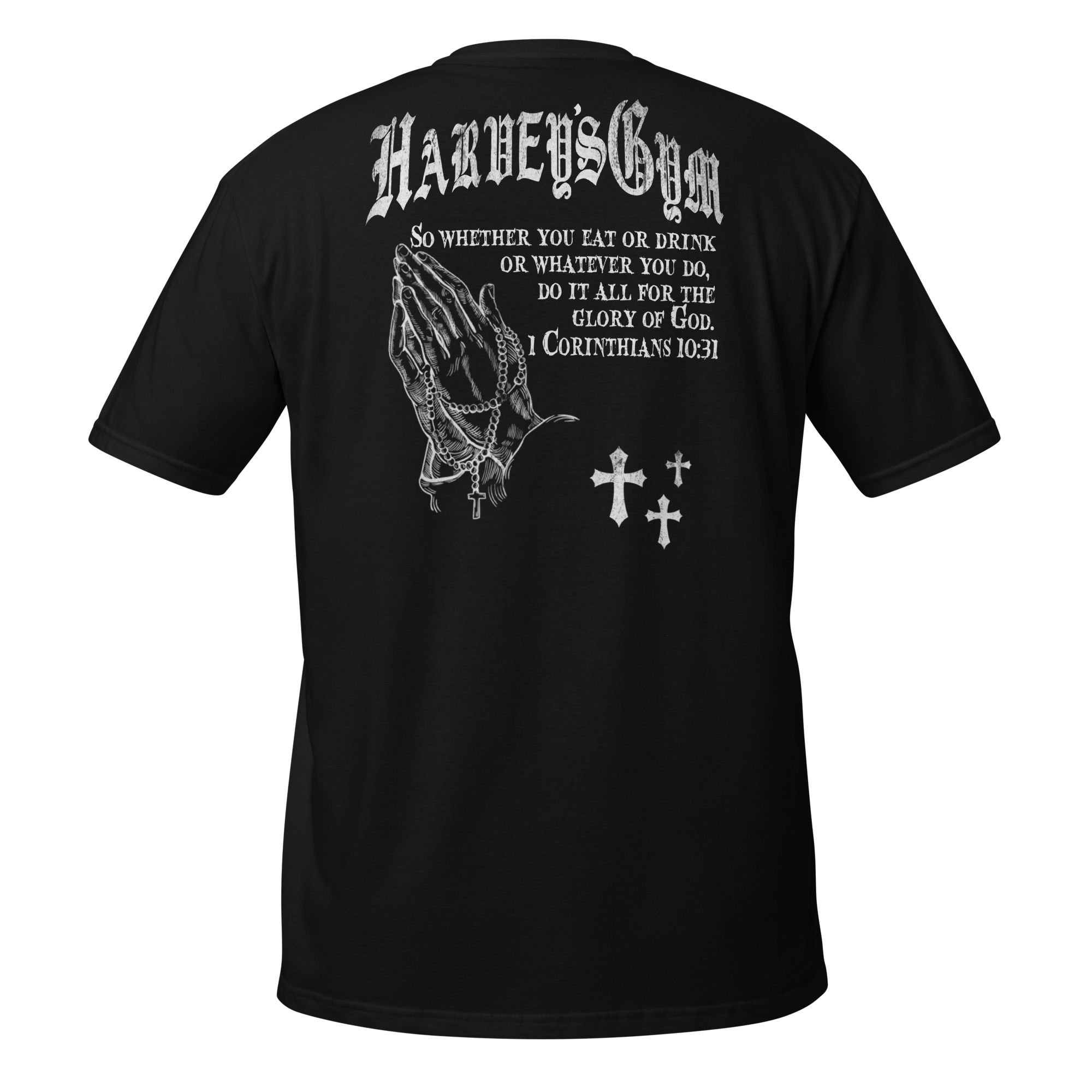 Praying Hands T-Shirt – Harvey's Gym